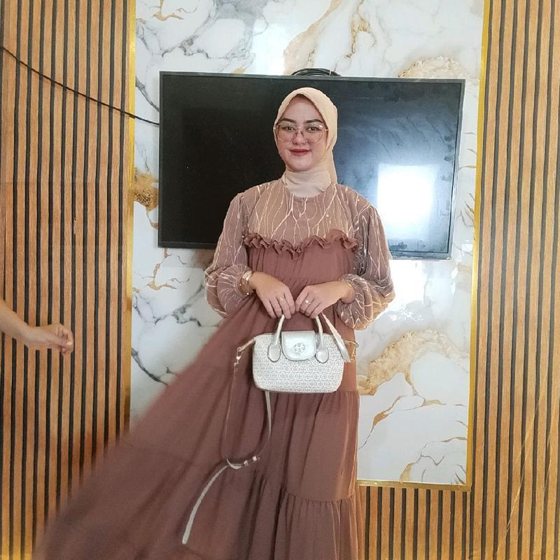 gamis ratu ceruty brukat gamis lebaran cantik 2