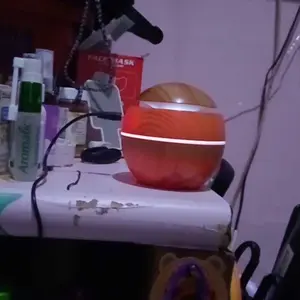 Diffuser Humidifier Aromatherapy 200 ML with LED Light Desain Kayu - Pengharum Ruangan