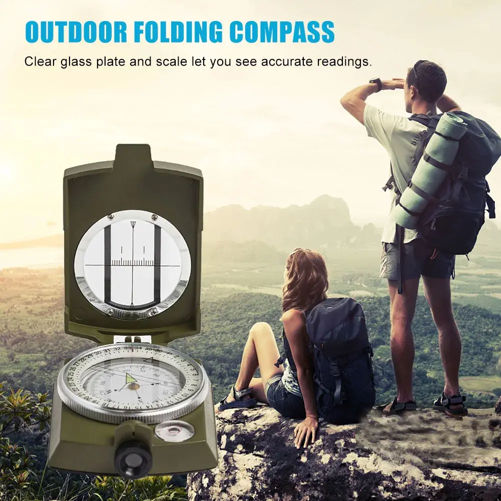 HIKE Kompas Militer Clinometer Camping Outdoor Tools kompas glow in the dark