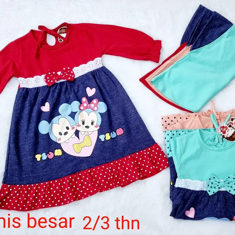 PusatKekinian / Gamis Set Kerudung 0-3 Tahun COD / Gamis Anak Perempuan / Gamis Set / Fashion Anak 3