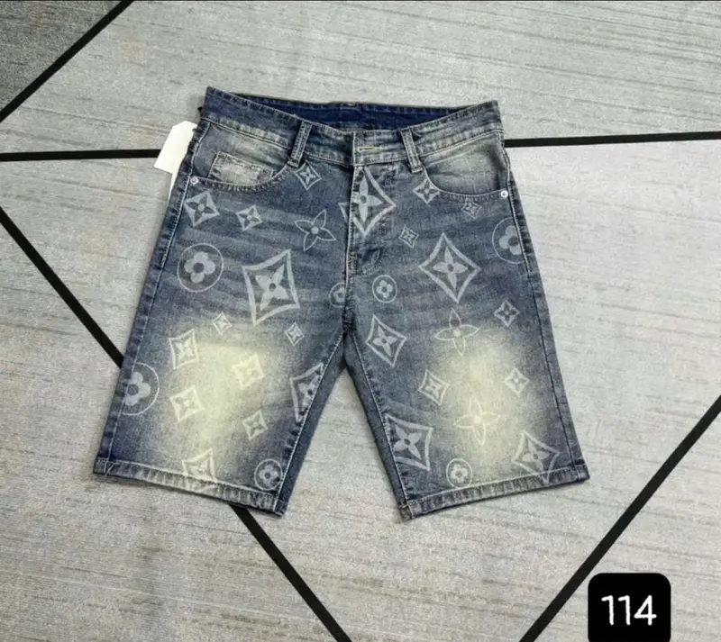 Quần short nam Đen loang xước nhẹ chất vải jean phối vảy sơn chuẩn form Menswear Pants Có Túi 6