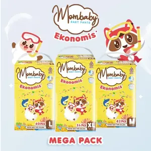 MomBaby Pants Ekonomis Mega Pack M42 / L40 / XL36 Popok Bayi Celana