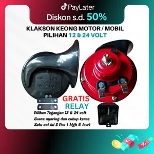 Klakson Dobel Keong Motor Mobil 12-24 Volt Accessories Car