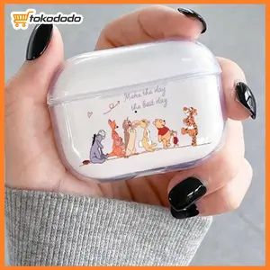 TMJ18 - Case AirPods Bergambar Motif Pooh & Friends Case AirPods Pro 1 2 3 4 Protect Cover Case