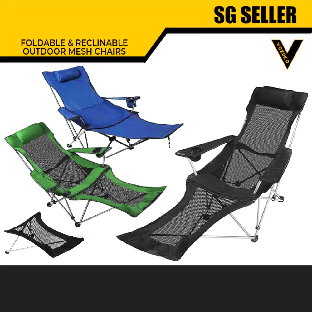 [SG SELLER] Foldable Lightweight Durable Detachable recliner chair suitable for outdoor or indoor