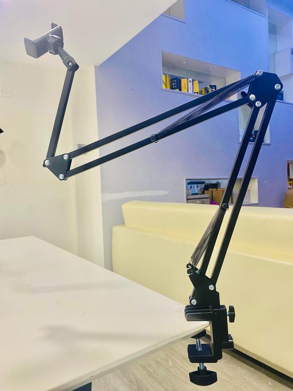 Giá Chân Đế Điện Thoại Di Động Kẹp Bàn Đầu Giường, Vênh Ba Phần, Gấp Gọn Và Có Thể Điều Chỉnh, Làm Bằng Kim Loại, Thích Hợp Cho Điện Thoại Và Máy Tính Bảng, Giá Đỡ Chụp Góc Cao Lười Biếng, Xuyên Biên Giới!