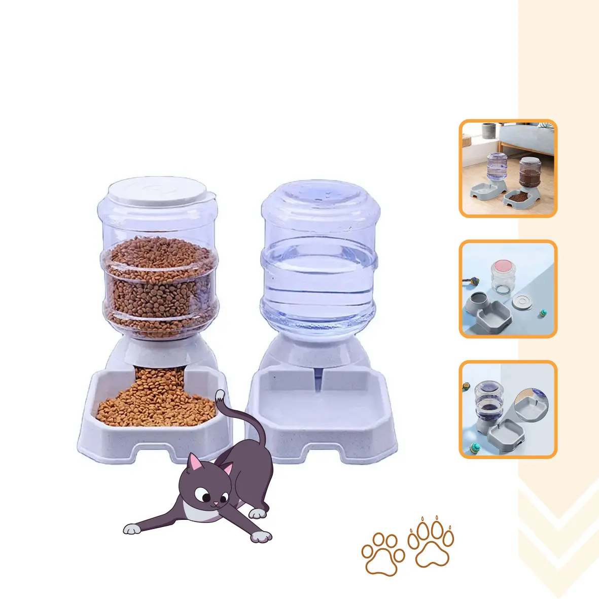 Dispenser Hewan DH-2| Food Dan Water Dispenser Tempat Makan Dan Minum Hewan| Dispenser Pet Kucing Dan Anjing