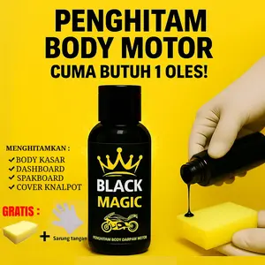 BLACK MAGIC Penghitam Body Motor Mobil Kusam | Efektif untuk Dashboard, Spakbor, Knalpot 60 ML