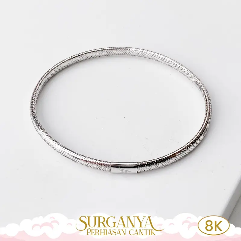 Macan Gold Kadar Muda 8K White & Yellow Gold Bracelet - Gelang RORO Variasi Melar By Yt Utama Putra 3