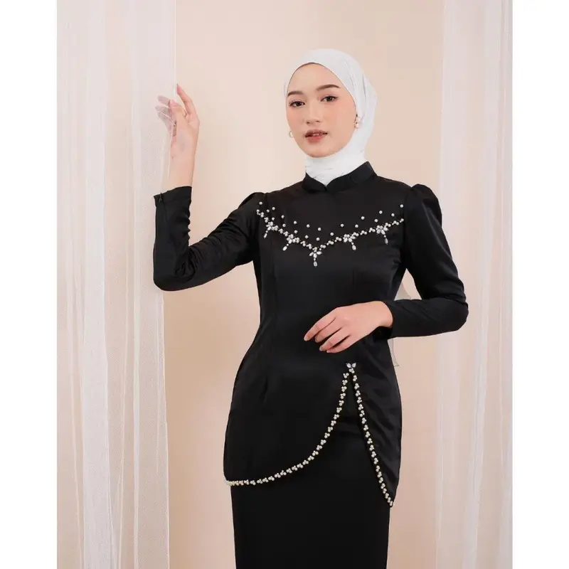 (ADA JUMBO) NEW Oneset Felicya Kurung Melayu Malaysia Dress Pesta Setelan Wanita Baju Kondangan Kekinian Full Payet 2025 2