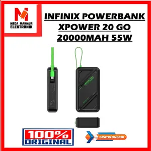 INFINIX POWERBANK XPOWER 20 GO 20000MAH 55W BLACK - GARANSI RESMI