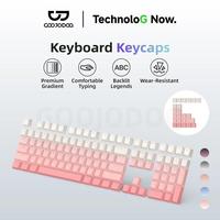 Gambar GOOJODOQ KM001 133 ONLY KEYCAPS Key Mechanical Mengganti Keyboard Keycaps Premium Gradient Design Front Transparent Characters Durable Oil-Resistant - Mint Blue Gradient dari Goojodoq Professionals Kab. Tangerang 1 Tokopedia