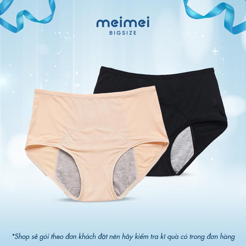 Quần lót nguyệt san QL15 chất thun lưới có lớp lót chống thấm an toàn cho da Meimei Bigsize