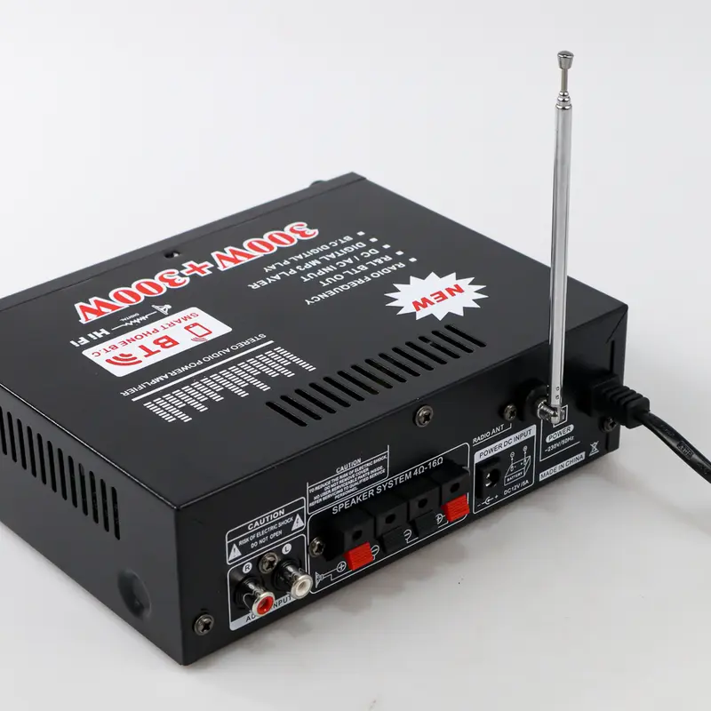 Amplifier Bluetooth EQ Audio Karaoke Home Theater FM Radio 300W + 300W - Taffware AV-298BT Bass Equalizer 7