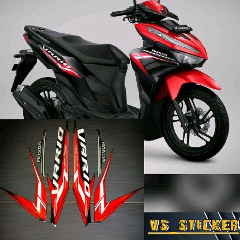 STRIPING LIST STANDART MOTOR HONDA VARIO 125 NEW 2024 MERAH HITAM BIRU STABILO Motorcycle Aksesoris 3