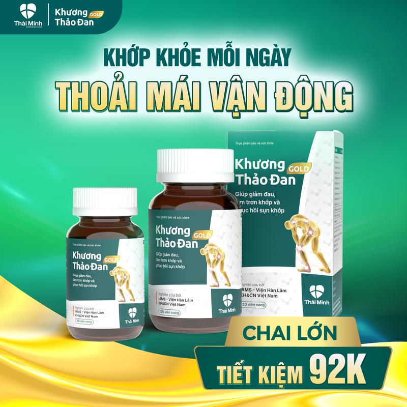  Viên uống Khương Thảo Đan Gold - Hỗ Trợ Bệnh Lý Xương Khớp - Lọ 120 Viên 