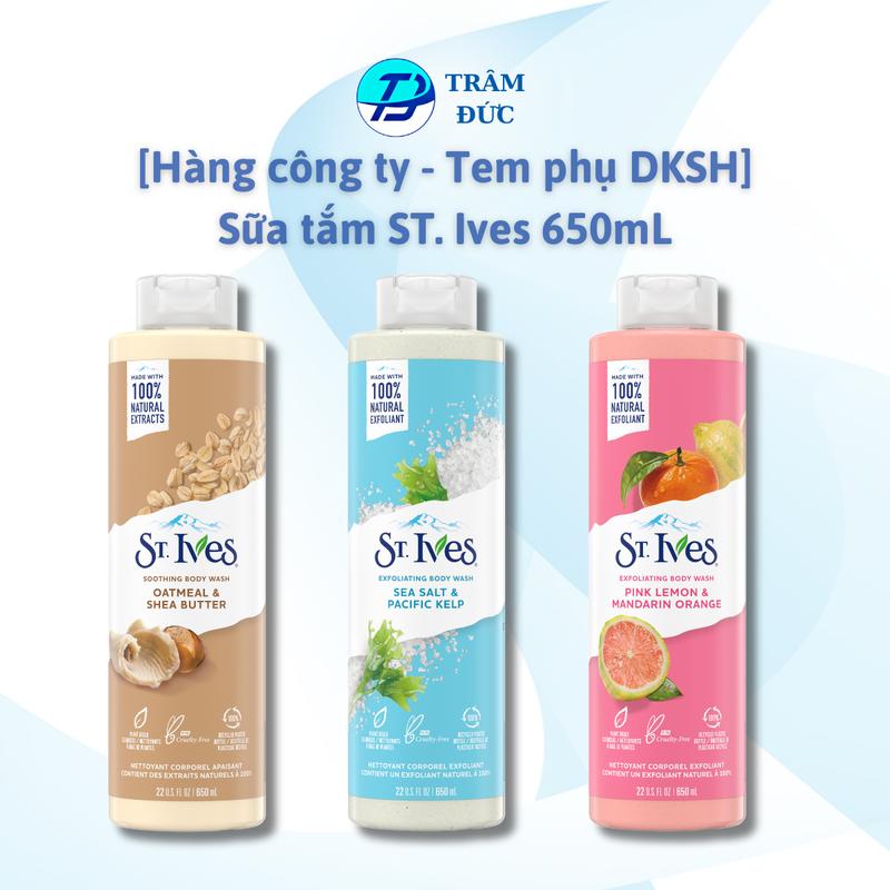 Sữa tắm dưỡng da St.Ives 650mL - Tùy chọn mùi hương st ives