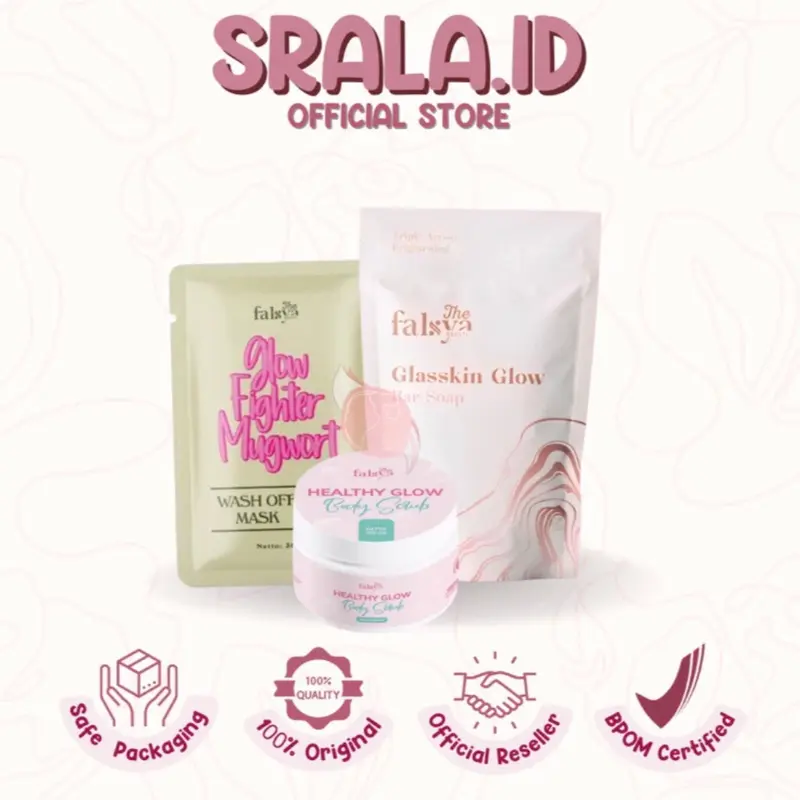 The Falsya Beauty Glasskin Glow Bar Soap, Mugwort Wash Off Mask & Glow Body Scrub 0