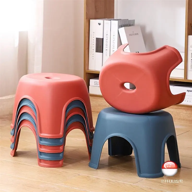 【SG Ready Stock】Thick Plastic Small Chair Anti-Skid Low Stool Small Stool Household