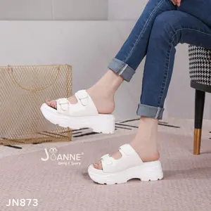 JOANNE Highsole Slop Sandals Wedges Shoes Sepatu Wanita #JN873