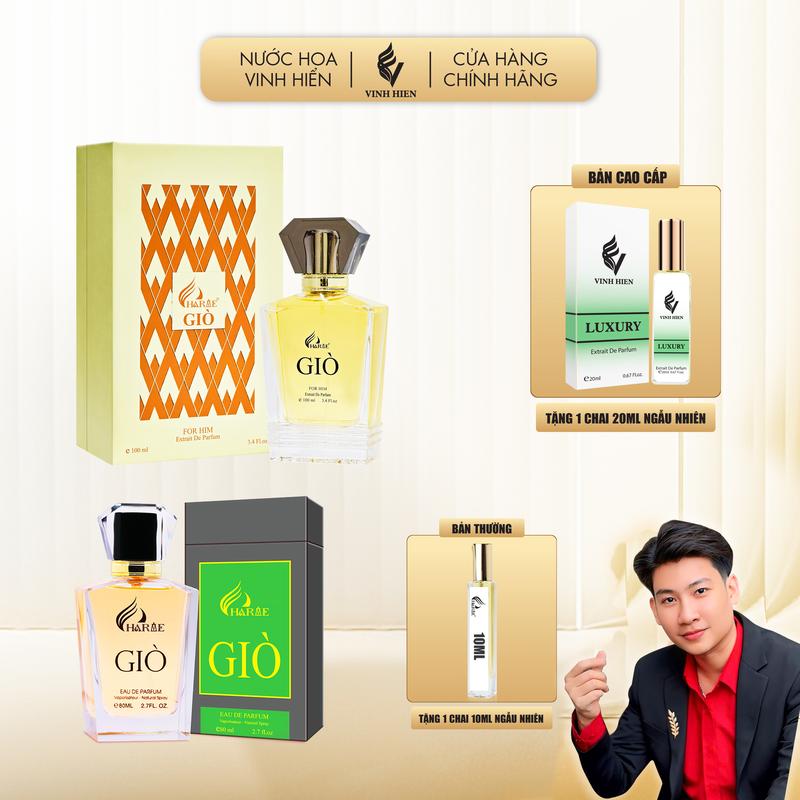 Nước Hoa CHARME GIÒ 100ML ( Tặng kèm 1 Chai 20ml ) - BẢN 80ML ( Tặng 1 Chai 10ml ) - Cosmetic Xịt Thơm - H R V E