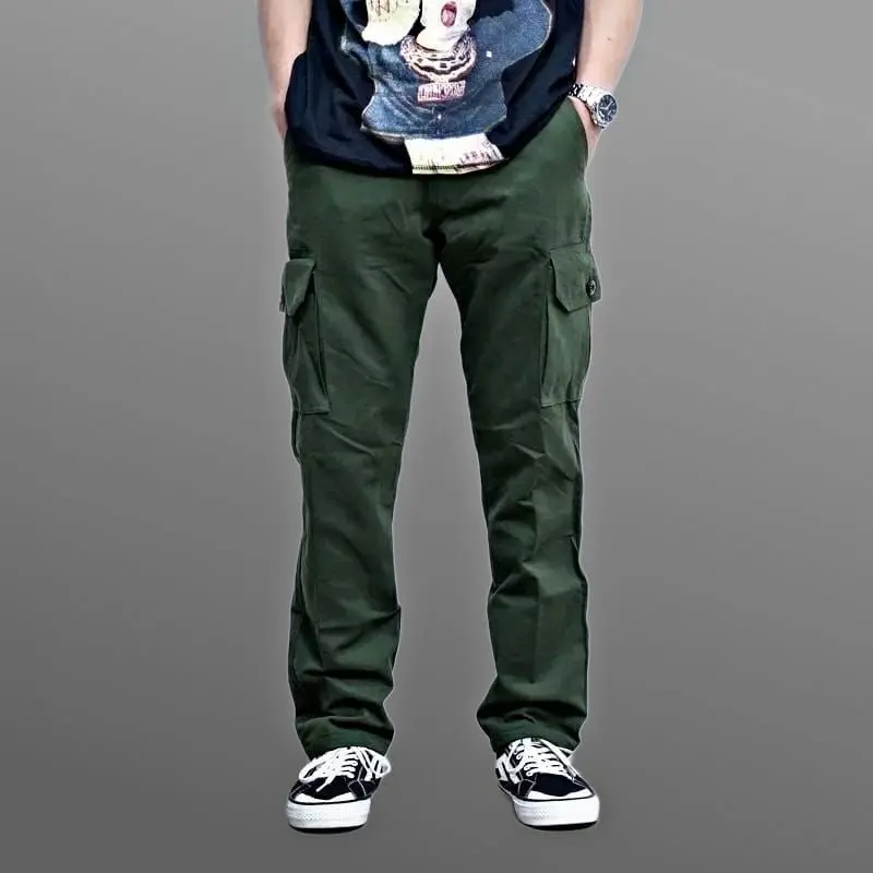 COD-Celana Cargo Panjang Pria Thrasher Army Bahan Katun Tebal Nyaman Di Pakai Kimpul Banyak Kantong Size Jumbo 28-38