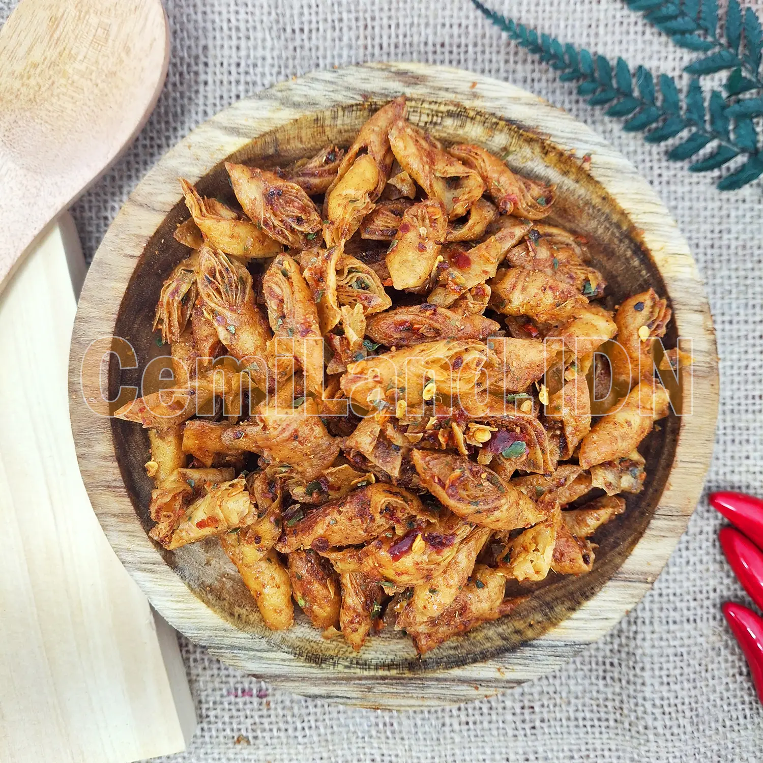 CemiLand.IDN - Lumpia Gulung 100gr Cemilan Pedas Asin Daun Jeruk Renyah Enak, Snack Lezat Banyak Varian Rasa Camilan Keripik