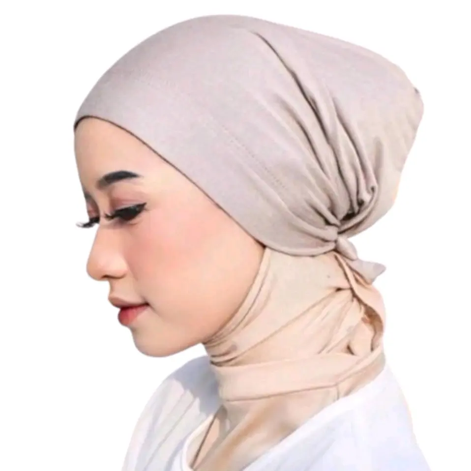 Ciput Basic Bahan Kaos Premium / Ciput Tali Ikat Belakang / Dalaman Hijab Turki Rayon Arab Instan