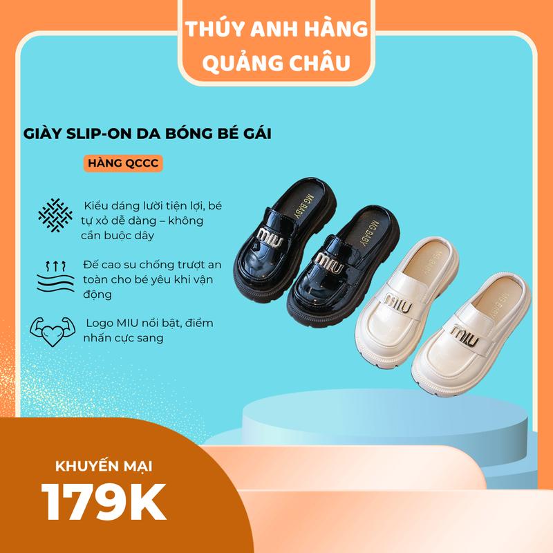  Dép Sục Bé Gái Da Bóng Đế Tăng Chiều Cao,Dép Sục Cho Bé Gái Từ 2-8 Tuổi Thời Trang 6612  