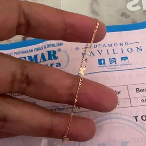 Gelang Emas Dainty Sweet Butterfly  Gold 10K Semar Nusantara