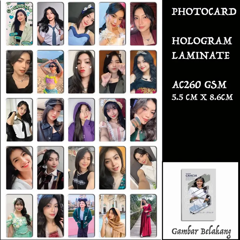 [ADEL] photocard jkt48 versi oshi 1 set isi 25 foto gambar 2 sisi free inner sleeve dan pc random 8