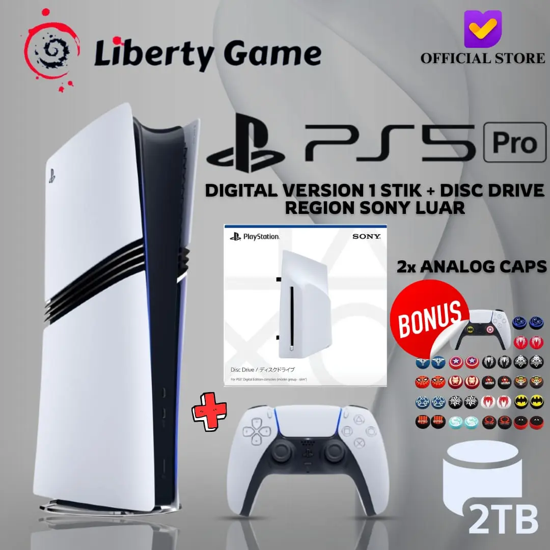 PS5 PRO Digital 1 Stik + Disc Drive