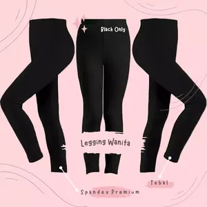 MADAMEMALLA Legging & Celana Dalam Wanita Lembut Elastis Highwaist Bigsize Fashion Muslim