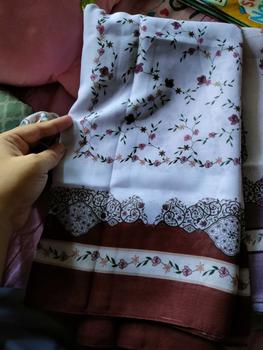 Product Review of ( BAWAL FABULOUS 2.0 ) BIDANG 55 COTTON VOILE PREMIUM CORAK Mudah Bentuk Square bawallabuh tudunglabuh Hijab from F**y 2