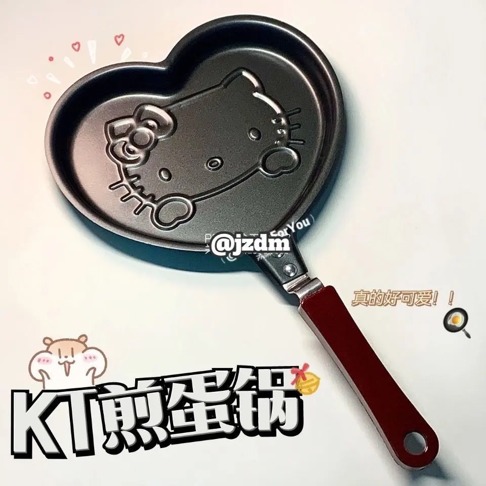 Hello Kitty Breakfast Egg Frying Pot Egg Mold Pan Flip Omelette Mold Non-Stick Frying Pan Pancake Maker Kitchen Tools Mini