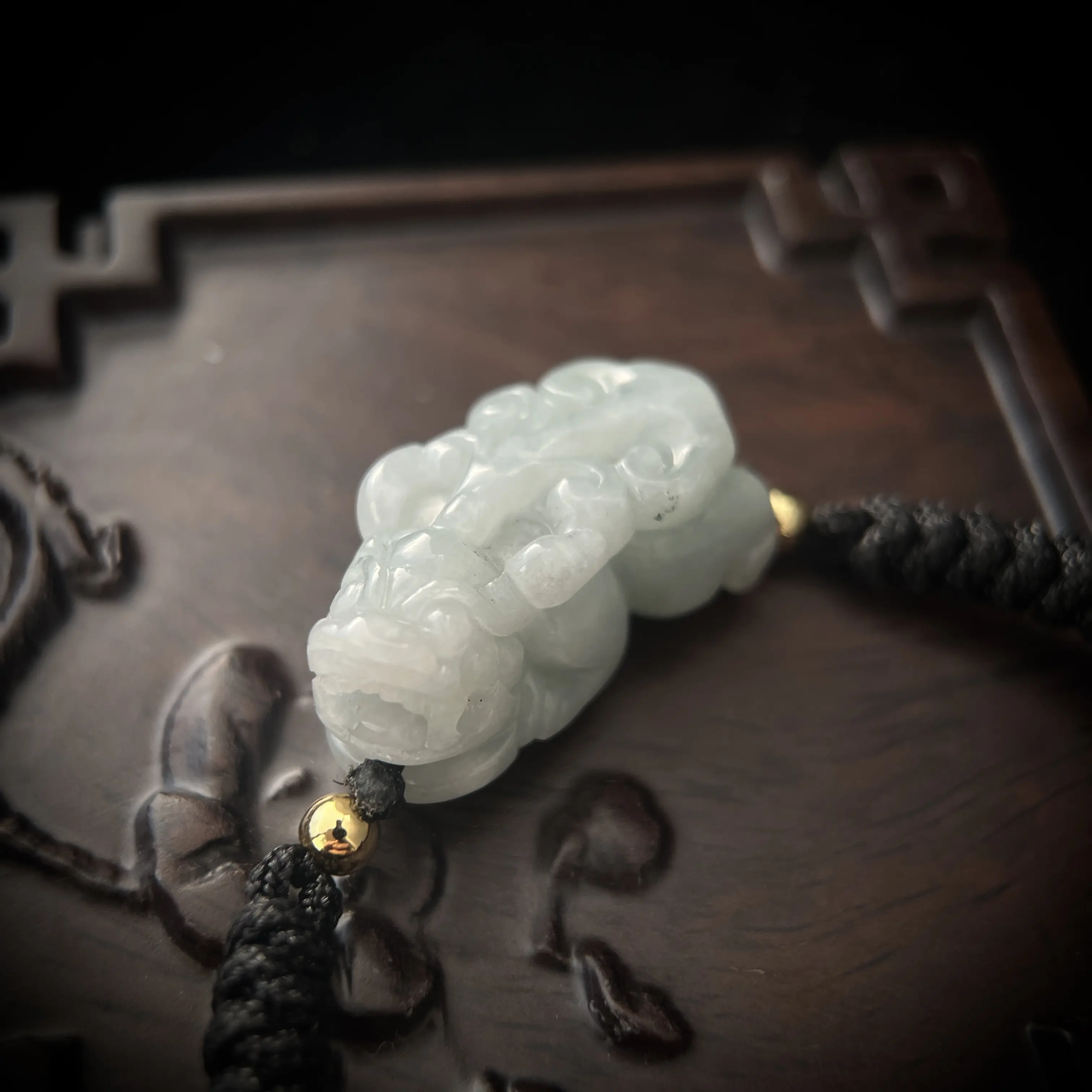 Pixiu (Weath & Safety) Jadeite Chain Bracelet