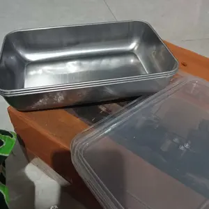 【COD】Start Point Food Box Stainless Steel 304 Three Sizes Tahan Karat Tempat Stainless Ada Tutup/ Kotak Wadah Makanan Kulkas