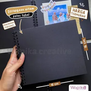 SCRAPBOOK HITAM A5 POLOS | Buku Notebook | journaling | buku scrap book