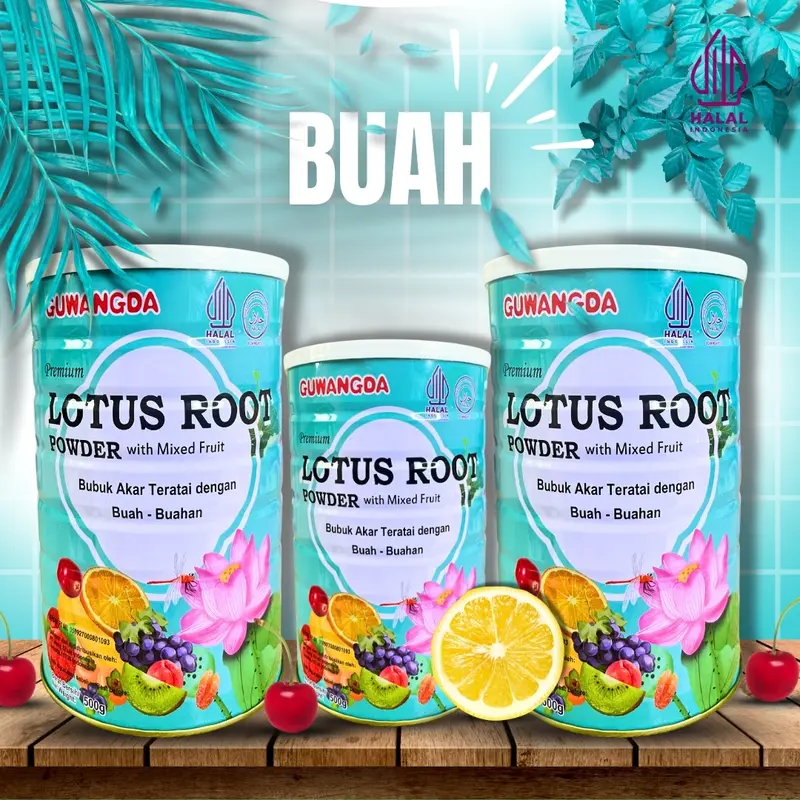OUFEN LOTUS ROOT POWDER SOUP FRUIT INSTANT - VARIAN BUAH INSTAN AKAR TERATAI Air Red 0