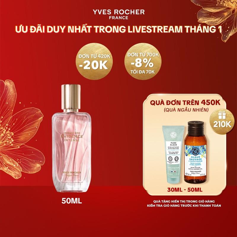 Livestream Nước Hoa Nữ EDP Yves Rocher Comme une Evidence Intense 50ML