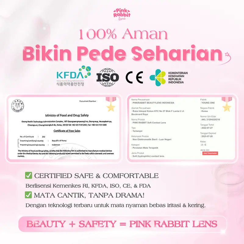 PINKRABBIT SOFTLENS SUPER COMFY SUNNY BROWN - Normal, Minus 0.50 S/D 10.00 (1PCS/Sebelah) Eye Contact Lens 5