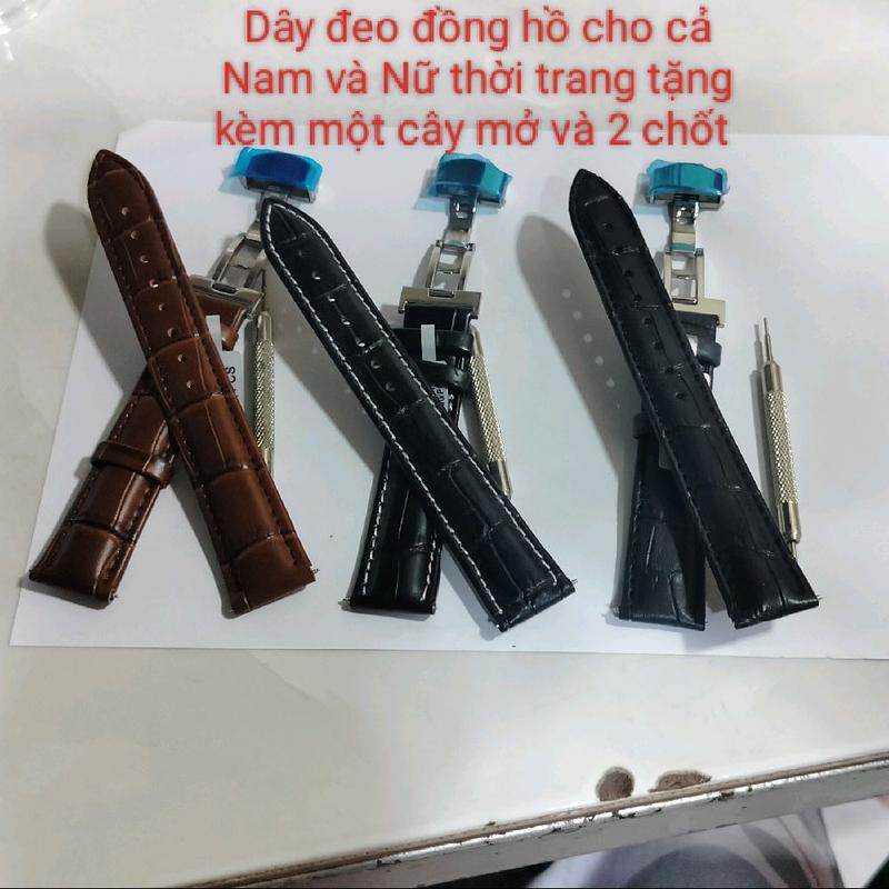 Dây Đeo Đồng Hồ Nam Nữ Thời Trang Tặng Cây Mở Và 2 Chốt, 18mm có 3 màu lựa chọn.