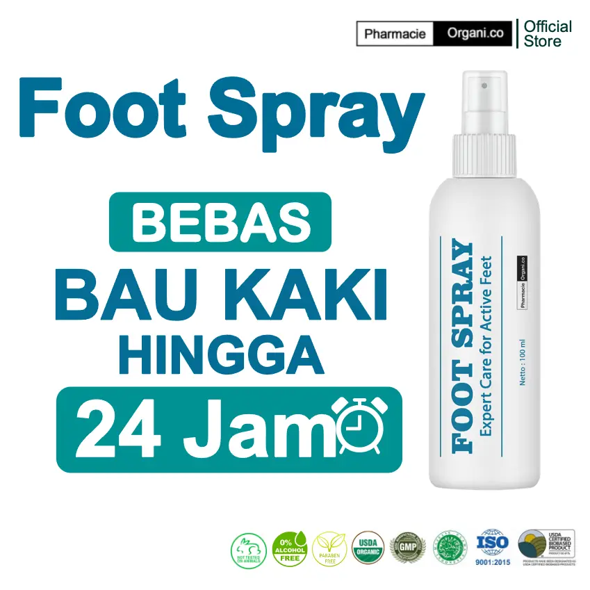FOOT SPRAY PENGHILANG BAU KAKI BY PHARMACIE ORGANICO