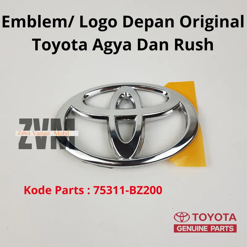 Toyota Emblem Logo Depan Original Toyota Agya Dan Rush/ Emblem Logo Depan Grill Grille Radiator Toyota Rush Agya 75311-BZ200 0