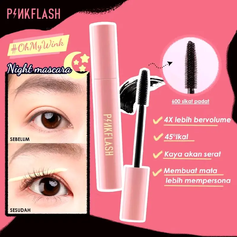 Mascara Pinkflash Waterproof 0