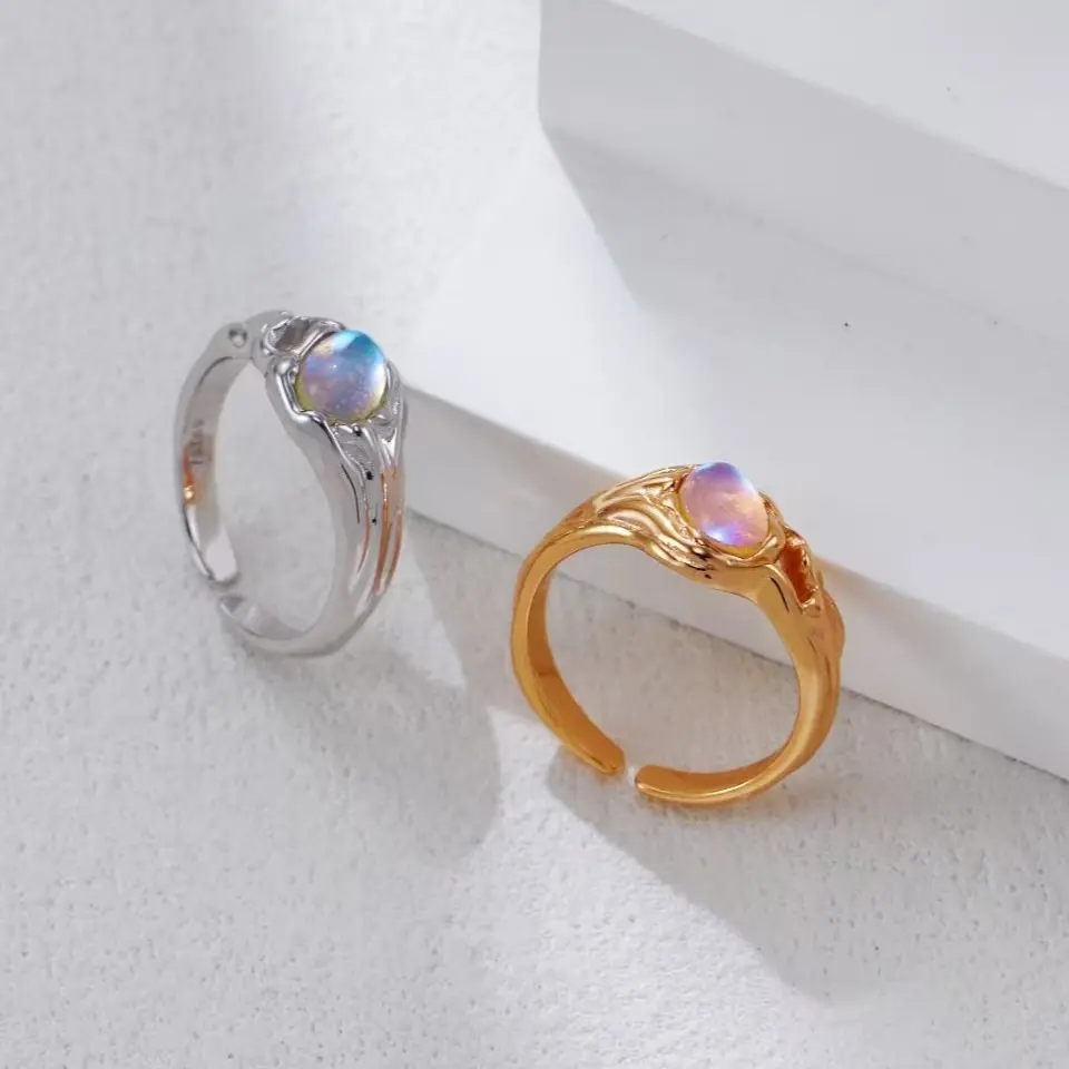 S925 Silver Moonstone Ring