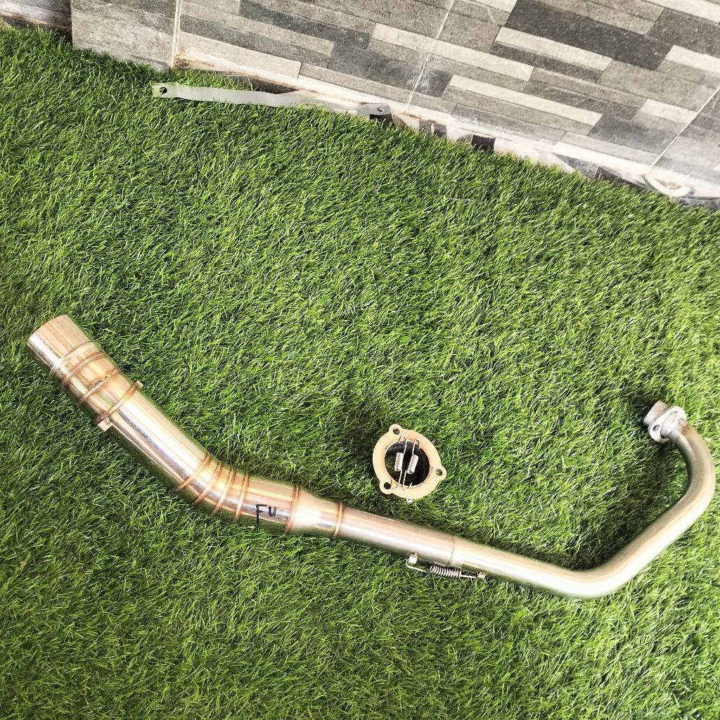 leher knalpot satria Fu karbu + adaptor stanlish