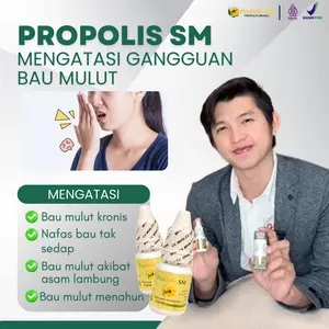 Herbal Bau Mulut, Bau Mulut Kronis, Penghilang bau Mulut, Bau Mulut Akibat Asam Lambung, Bau Mulut Menahun, Nafas Bau Tak Sedap Dengan Propolis Sm Isi 6ml
