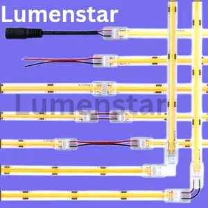 Sambungan Konektor Led Strip 12v 2835 SMD/COB Jepit 8mm Connector Led Strip