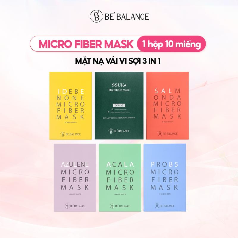[SUPER DEAL] Mặt Nạ Vải Vi Sợi Be'Balance MICRO FIBER MASK 3in1 giúp Làm Đẹp Da 10 Miếng/Hộp